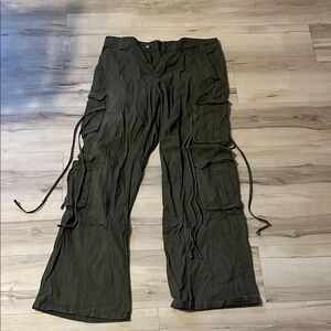 Fashion Nova Men's Dark Green Cargo Pants